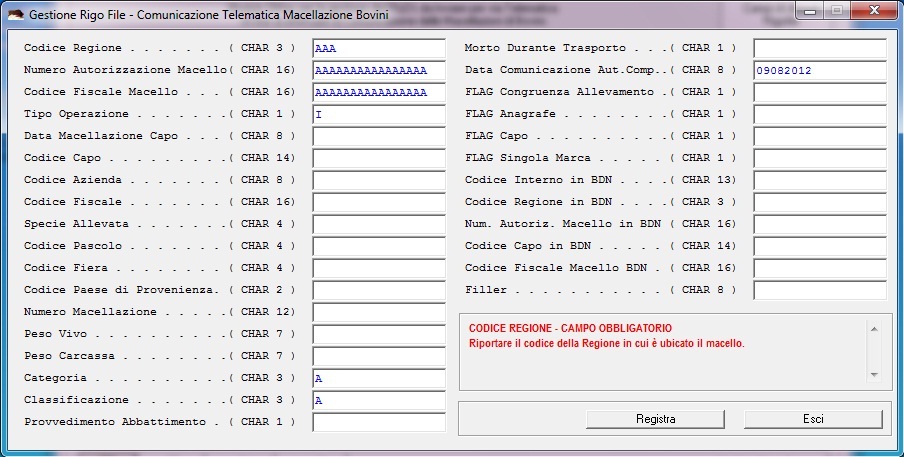 Rigo File Anagrafe Bovini Rigo File Anagrafe Bovini